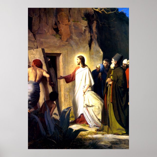 Jesus, der Lazarus aus den Toten erhebt Poster (Vorne)