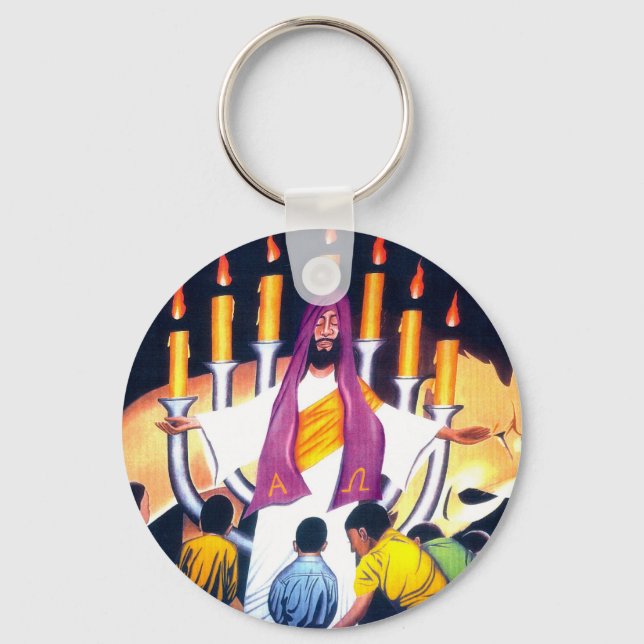 Jesus, der Löwe des Stamms Juda Schlüsselanhänger (Vorderseite)