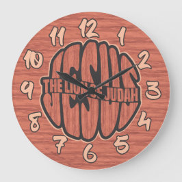 Jesus der Löwe von Judah mit der Redwood Wall Uhr