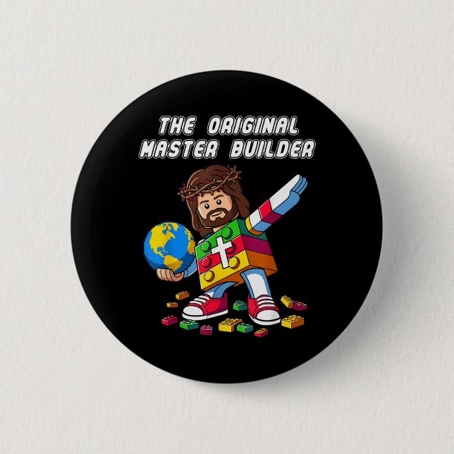 Jesus Der Originale Christliche Kreuz Glaube Button (Vorderseite)