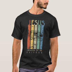 Jesus der Schöpfer der Regenbogennoah und der Arch T-Shirt