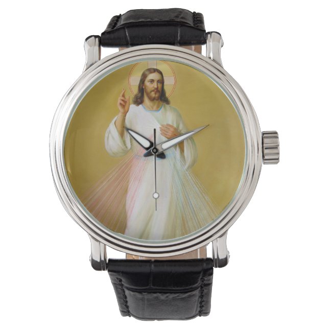 Jesus der Segen katholische Kunst Armbanduhr (Vorderseite)