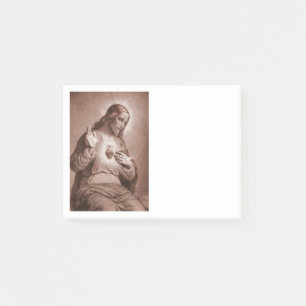 Jesus, der sein Herz berührt Post-it Klebezettel