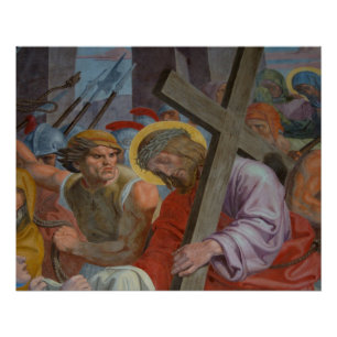 Jesus, der sein Kreuz trug Poster