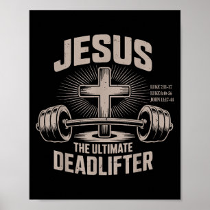 Jesus der Totenmuskel Junge Christliche Gicht Poster