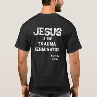 Jesus der Trauma-Terminator Kreuz Bibel Grunge T-Shirt