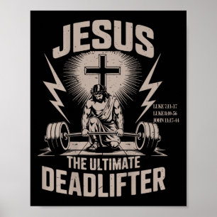 Jesus, der treuhänderische Christliche Fitnesstrai Poster