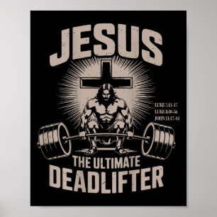 Jesus, der treuhänderische Christliche Fitnesstrai Poster