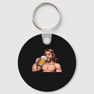 Jesus der ultimative Bier-Chugger _ Lustiger Chris Schlüsselanhänger