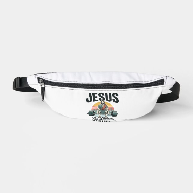 Jesus der ultimative Deadlifter Vintage Bauchtasche (Vorderseite)