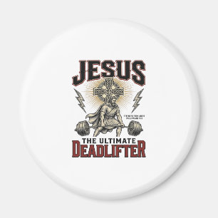 Jesus der ultimative Deadlifter Vintage Christlich Magnet