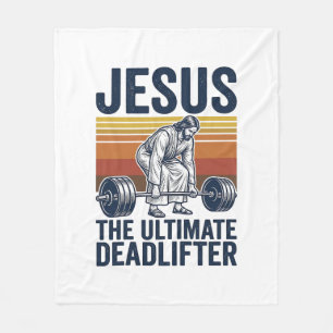 Jesus Der ultimative Deadlifter Vintage Gym Shirt_ Fleecedecke