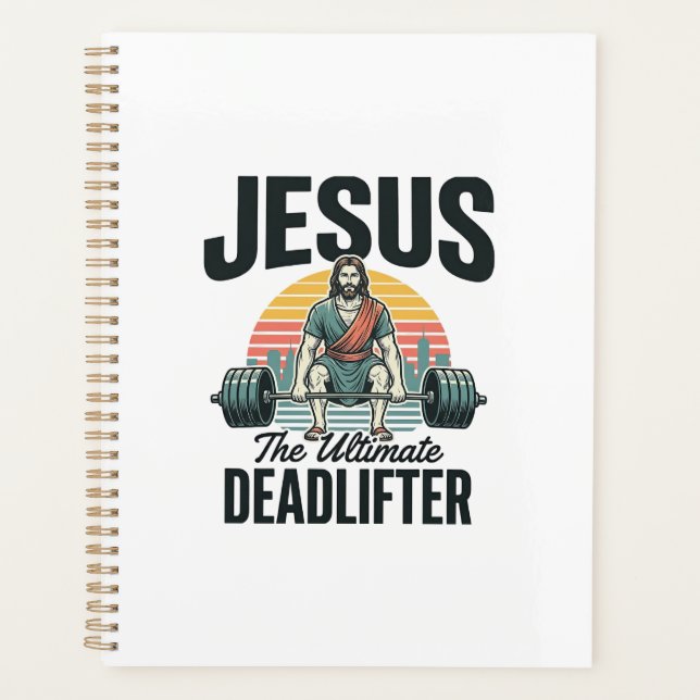 Jesus Der ultimative Deadlifter Vintage Planer (Vorderseite)