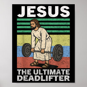 Jesus Der ultimative Kraftsportler Christliches Kr Poster