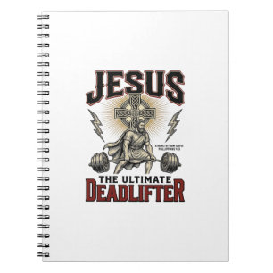 Jesus Der ultimative Kraftsportler Vintage Christl Notizblock