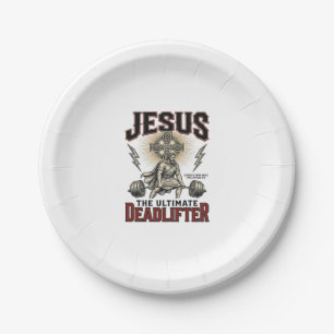 Jesus Der ultimative Kraftsportler Vintage Christl Pappteller