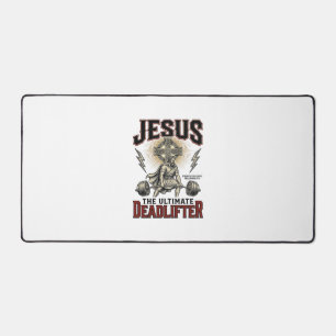 Jesus Der ultimative Kraftsportler Vintage Christl Schreibtischunterlage