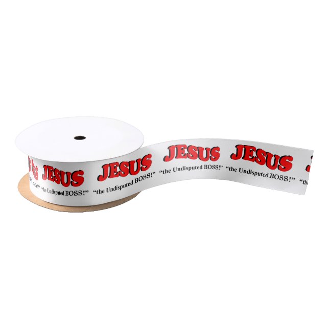 JESUS "DER UNBESTRITTENE CHEF" (BAND-PAPIER) SATINBAND (Spule)