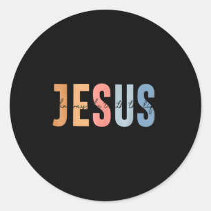 Jesus Der Weg Die Wahrheit Das Leben Bibelvers Runder Aufkleber