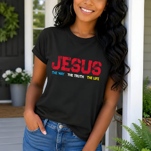Jesus Der Weg Die Wahrheit Das Leben Grunge T-Shirt