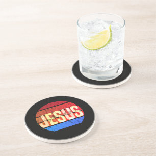 Jesus, Der Weg, Die Wahrheit, Das Leben Retro-Sonn Getränkeuntersetzer