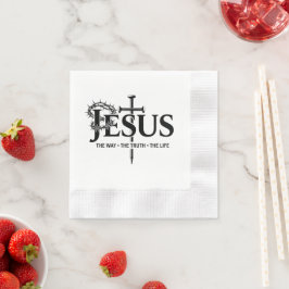 Jesus der Weg, die Wahrheit, das Leben! Serviette