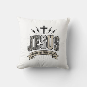 Jesus Der Weg Die Wahrheit Das Leben Vintage Chris Kissen