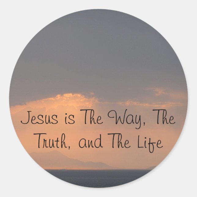 Jesus - der Weg, die Wahrheit und das Licht Runder Aufkleber (Vorderseite)
