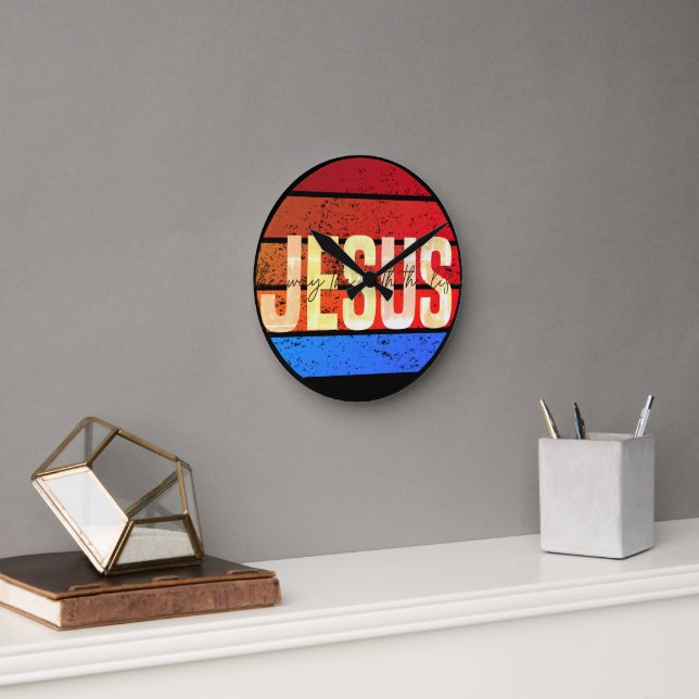 Jesus, die Art, wie die Wahrheit und das Leben Son Runde Wanduhr (Büro)