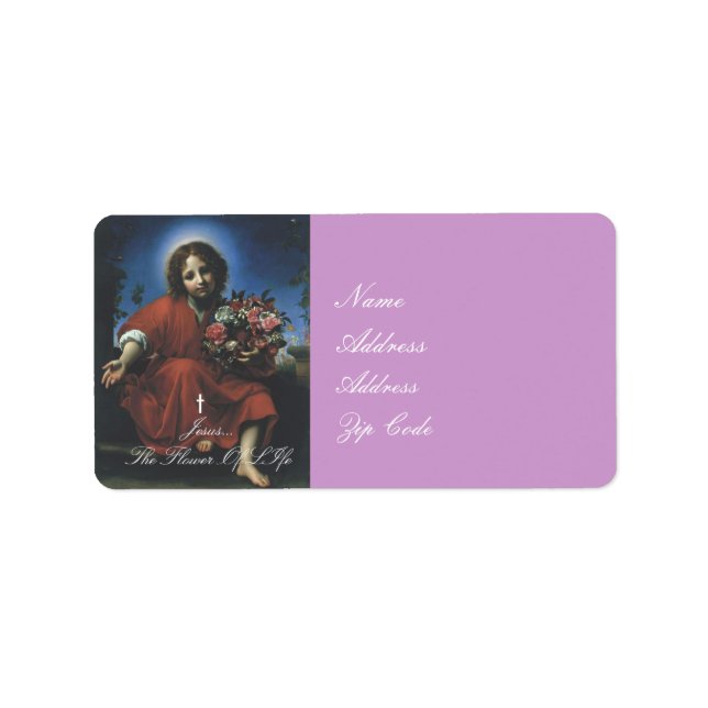 JESUS...DIE BLUME DES LEBENS ADRESSAUFKLEBER (Vorne)