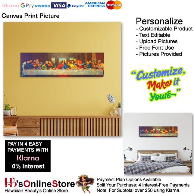 Jesus die letzte Leinwand drucksvoll (Jesus The Last Supper Twelve Apostles Canvas Print Picture.)