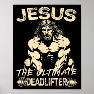 Jesus die ultimative Christliche Gymnastikpumpe C Poster