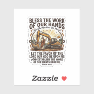 Jesus Diesel Mechaniker Schweres Gerät Shirt Glaub Aufkleber