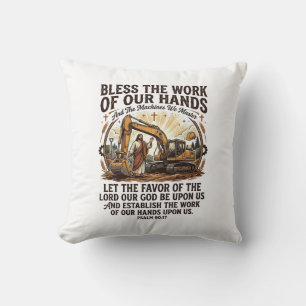 Jesus Diesel Mechaniker Schweres Gerät Shirt Glaub Kissen