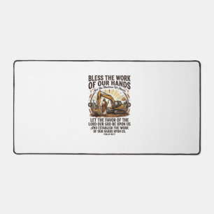 Jesus Diesel Mechaniker Schweres Gerät Shirt Glaub Schreibtischunterlage
