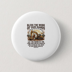 Jesus Diesel Mechaniker Schweres Gerät T-Shirt Gla Button