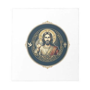 Jesus Digital Artist iPad Kunst T-Shirt Inspiriere Notizblock