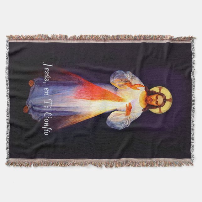 Jesus Divina Misericordia Colcha Blanket Spanisch Decke (Vorderseite)