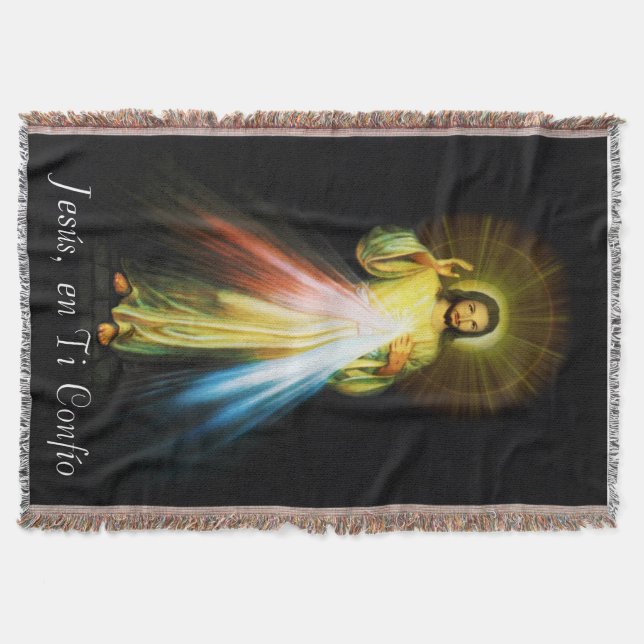 Jesus Divine Mercy Blanket Spanisch Decke (Vorderseite)