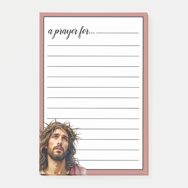 Jesus Dornenkronen-Gebetsraum Post-it Klebezettel (Vorderseite)