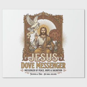 Jesus Dove Messenger Jesus Dove Messenger Christia Geschenkpapier