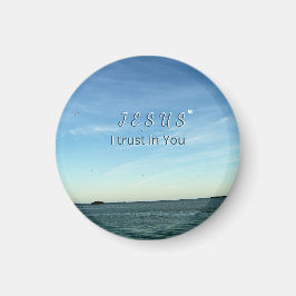 Jesus & Dove Peaceful Christian Sky Inspiration Magnet