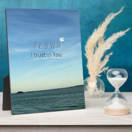 Jesus & Dove Serene Faith Sky Art Fotoplatte