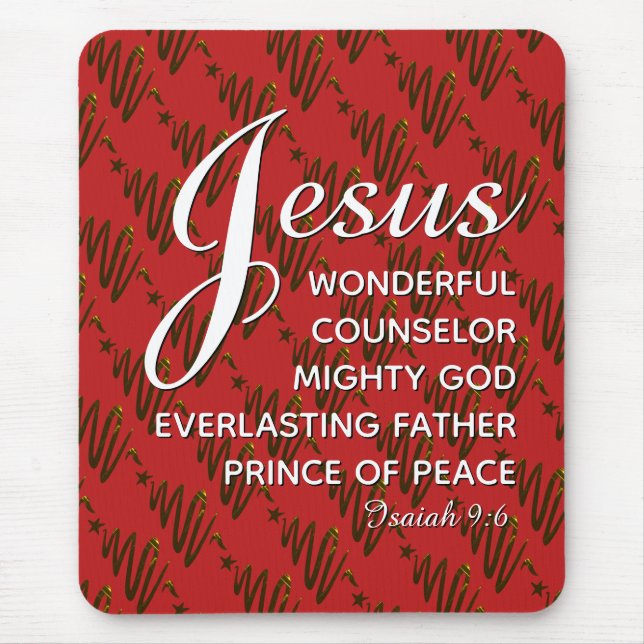 JESUS-DRUCK Christlich Mousepad (Vorne)