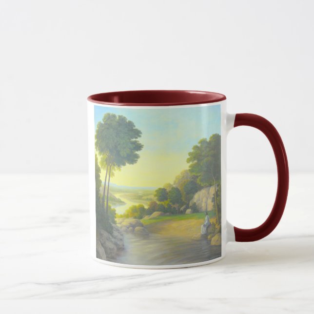 Jesus durch die Fluss-Tasse Tasse (Rechts)