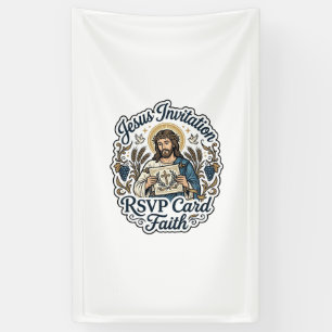 Jesus Einladung RSVP Karte Glaube Jesus Einladung Banner