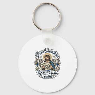 Jesus Einladung RSVP Karte Glaube Jesus Einladung  Schlüsselanhänger