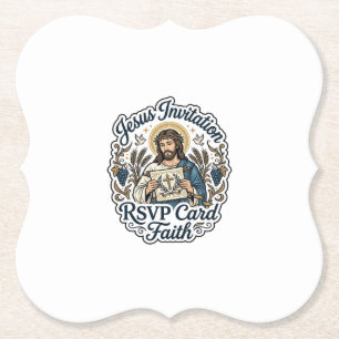 Jesus Einladung RSVP Karte Glaube Jesus Einladung  Untersetzer