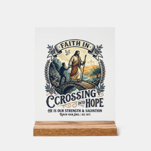 Jesus Einwanderung Neu anfangen Mut T-Shirt Chri Acrylschild