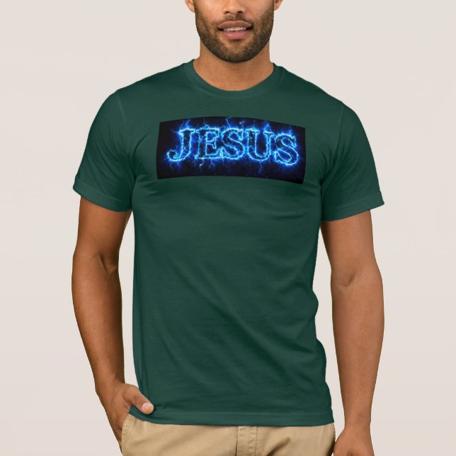 JESUS – Electric Glow T-Shirt (Vorderseite)